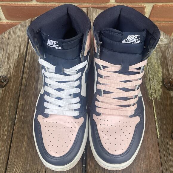 Air Jordan 1 Retro High OG Atmosphere Bubble Gum Womens 10.5 M 9 Nike Sneakers - Picture 4 of 12